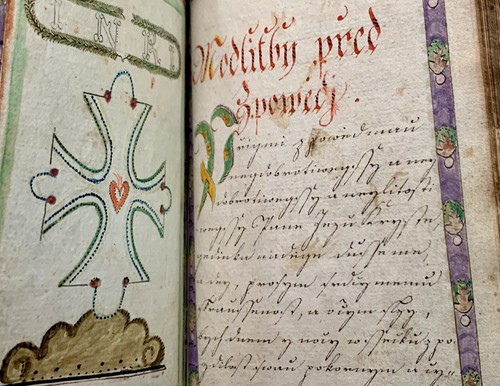 Illuminated Manuscript Christian Prayer Book Folk Art 1826 Handwritten Journal - Picture 6 of 12