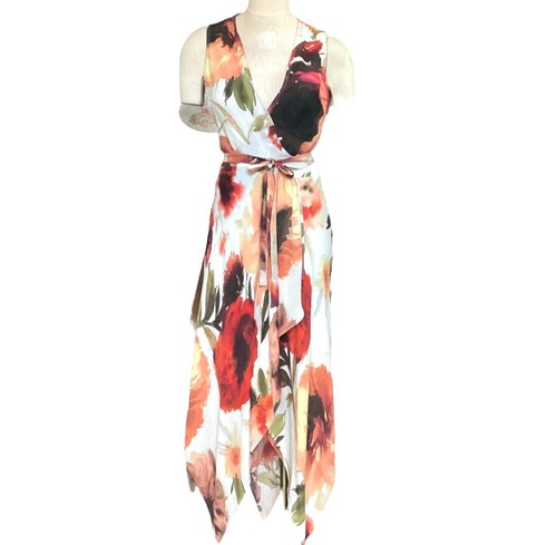 Haute Hippie Silk Dress NWT Faux Wrap Halter Maxi size Small | eBay Haute Hippie Silk Dress NWT Faux Wrap Halter Maxi size Small | eBay