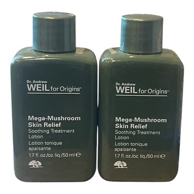 Lot of 2 Origins Mega Mushroom Skin Relief Soothing Treatment Lotion 1.7 oz