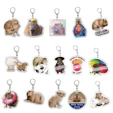 Novelty Capybara Key Holder Chic Acrylic Keychain Pendant for Backpacks and Keys