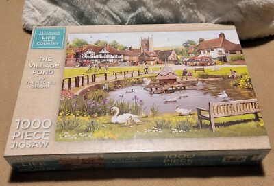 WHSmith The Village Pond By The McNeil Studio  1000 Piece Jigsaw Puzzle New