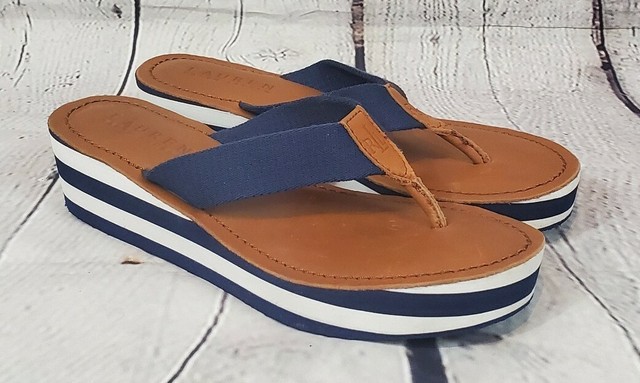 Ralph Lauren Navy Blue T-strap sandal, size 8 | eBay