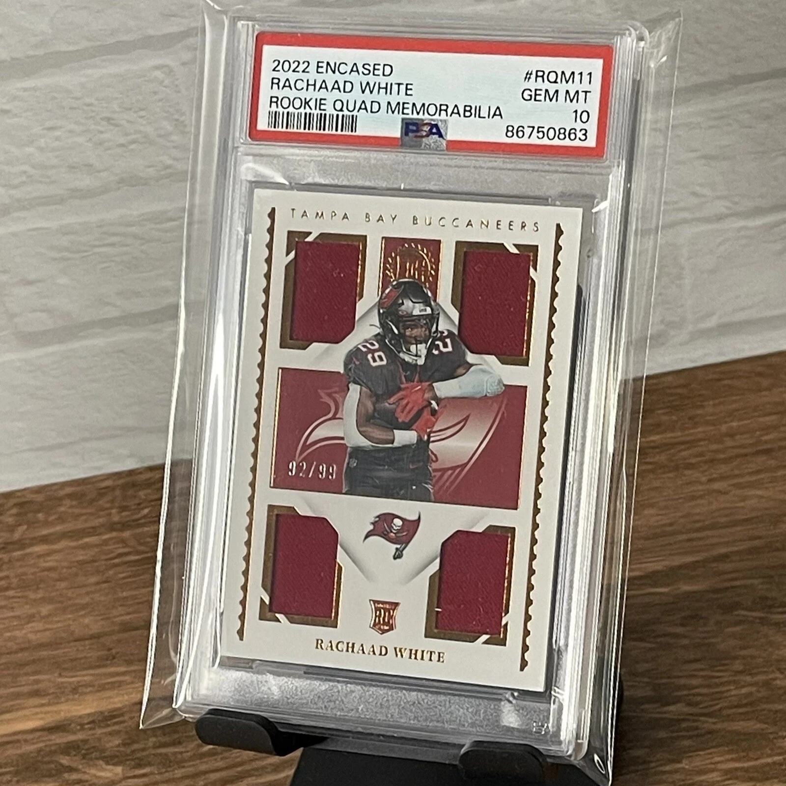 Rachaad White Panini Encased Rookie Quad Memorabilia #RQM11 Base