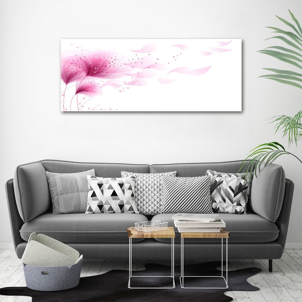 Paris Tableau Tableau Décoratif Floral Roses Sur Verre Acrylique - Dimensions 125x50 Cm - Style Moderne - Neuf Verre Vert