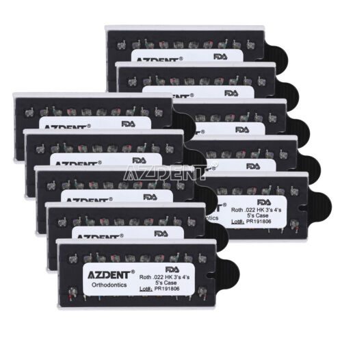 AZDENT Dental Orthodontic Monoblock MIM Bracket Braces Mini Roth/ MBT 018/ 022 - Picture 11 of 30