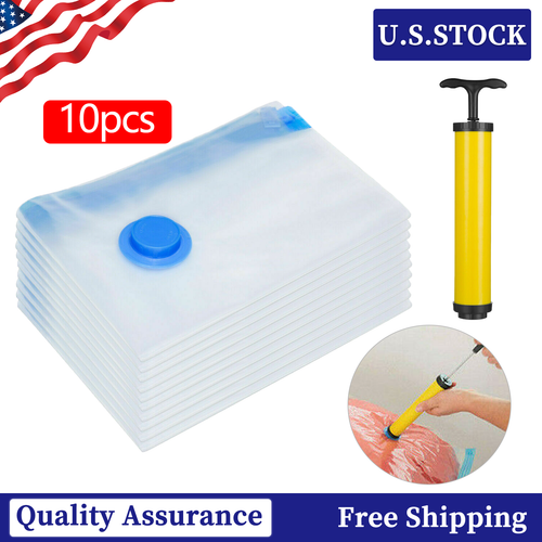10 x Jumbo Vacuum Storage Bags Travel 