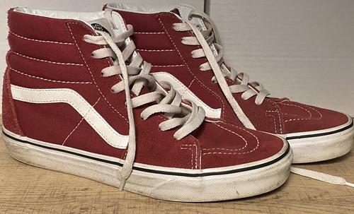maroon van high tops