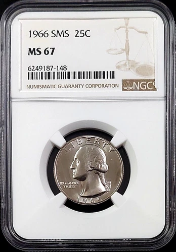 1966 SMS Washington Quarter certified MS 67 by NGC! sku 87148