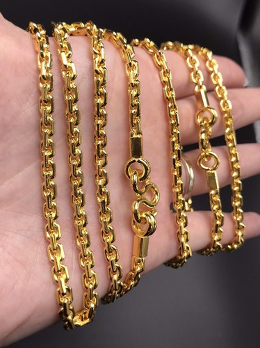 9999 24k yellow gold baht anchor link 