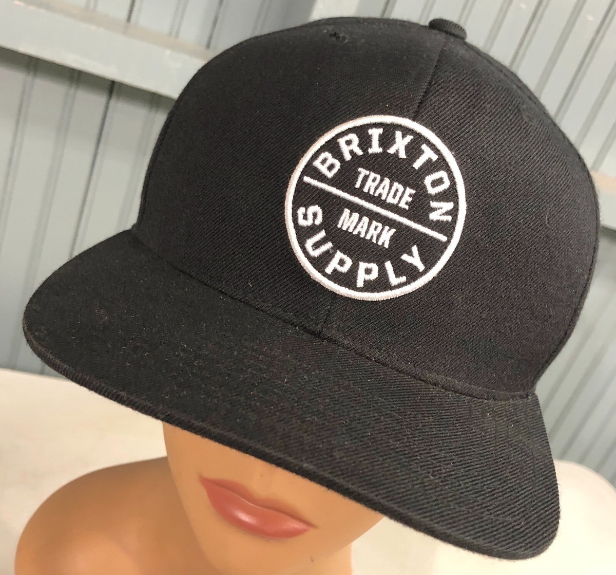 Brixton Supply Trade Mark Black Snapback Baseball Cap Hat | eBay