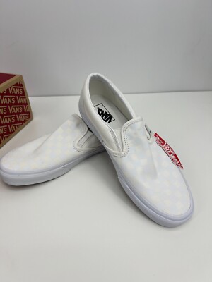 Vans Classic Checkerboard Checkered Slip-On True White Men's