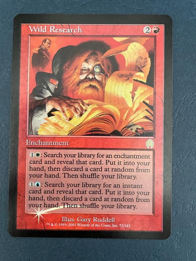 MTG FOIL APOCALYPSE WILD RESEARCH NM MAGIC THE GATHERING RARE ENCHANTMENT RED