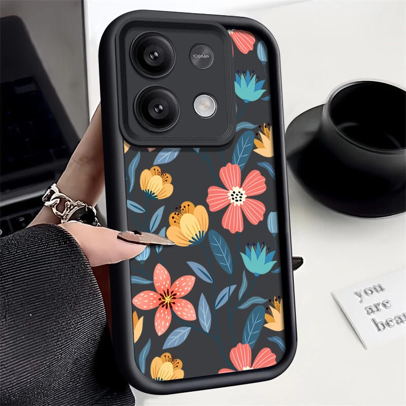 Flowers For Xiaomi Poco F6 X6 M6 Pro Redmi Note 13 Pro Silicone Phone Case Cover - Image 2 of 4