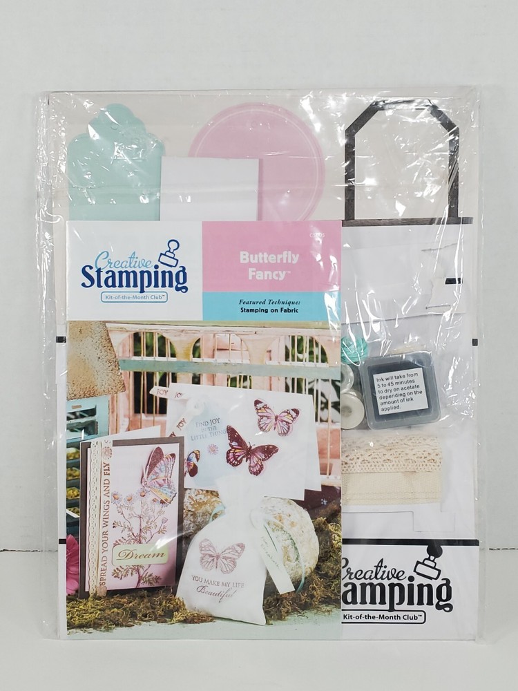 Creative Stamping Kit - Butterfly Fancy - Stamps, Ink and More NOB