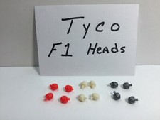 TYCO 12 F1 Heads in White/Gray/Orange NOS parts  BRAND NEW old STOCK 