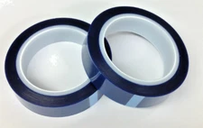 6 PACK 7/8" HIGH TEMP FLASH, POWDER COATING BLUE POLYESTER SILICONE MASKING TAPE