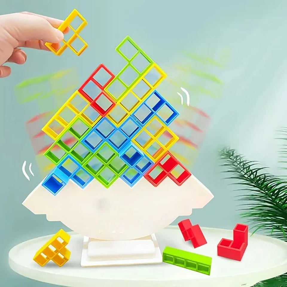 Tetris Tumble Giant,16/32/48/64 PCS Building Blocks,Balance Stacking Blocks Game - Image 2 of 4