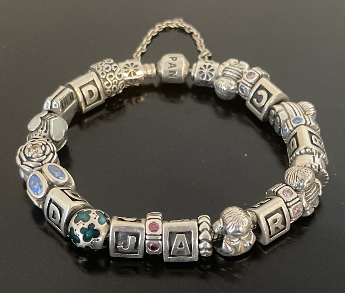 AUTHENTIC LOADED PANDORA STERLING SILVER (25) CHARM BRACELET