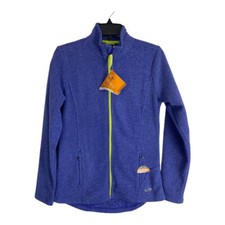 Champion Womens Jacket Size Small Purple Fleece Full Zip Long Sleeve Pockets NEW
