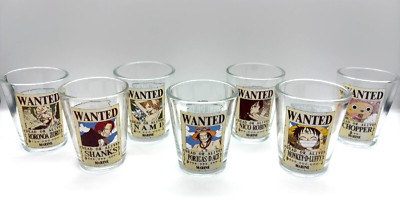 One Piece WANTED Shot Glass Set of 7 boxed-From Japan | eBay