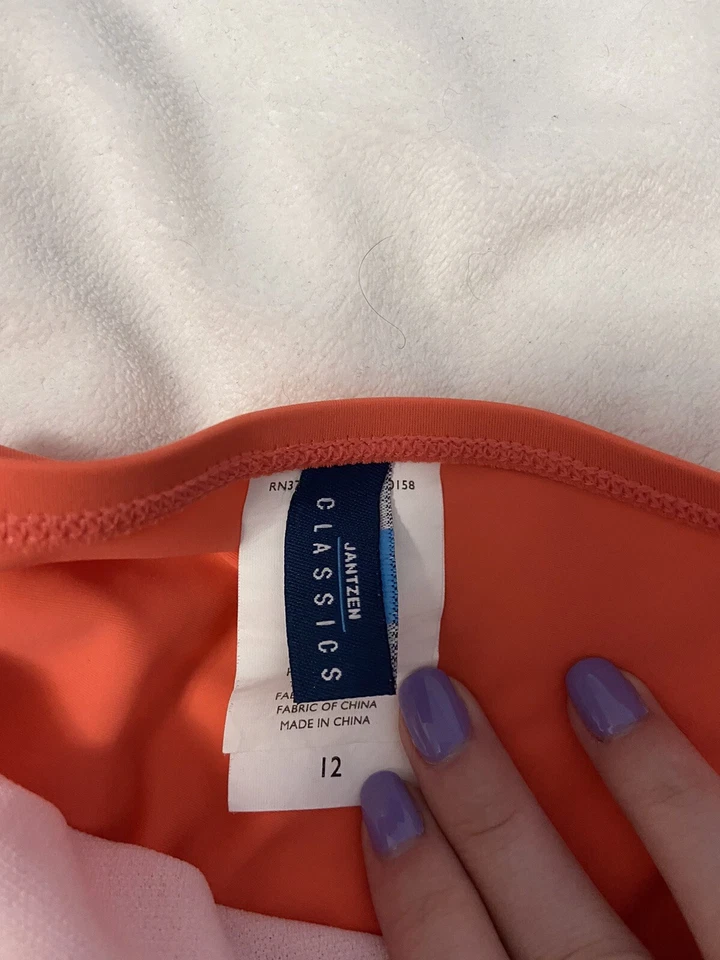 Jantzen Classics Women’s Swimsuit Bikini Bottom Coral Size 12 - Image 3 of 3