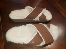 Emu Australia Mayberry Corky Slippers/Tawny/Fauve Womens Size 7