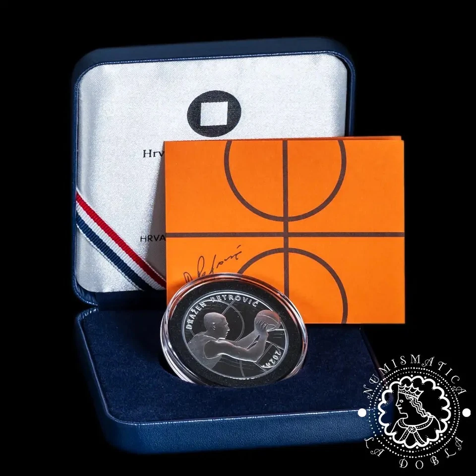 2024 - 4 EURO 1 Oz Plata PROOF - Drazen Petrovic - CROACIA - Imagen 3 de 4