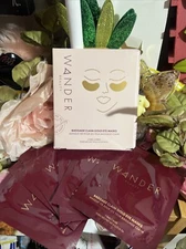 Wander Beauty Baggage Claim Rose Gold Eye Masks 6 Pairs Full Box Brand New Aloe