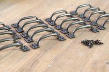 50 BRASS COLOR HANDLES DRAWER PULLS KITCHEN CABINET WINDOW PULL GRASP BULK SMALL