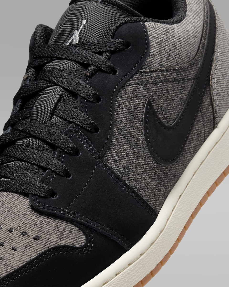 Nike Air Jordan 1 Low Black Denim HJ4360-001 Men US 7.5 - 12 Nike Air Jordan 1 Low Black Denim HJ4360-001 Men US 7.5 - 12
