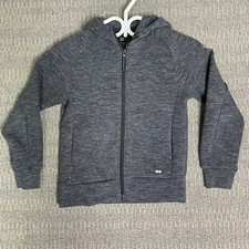 Boy's Uniqlo Hoodie Hoody Gray Gray Dry Fit Full Zip Athletic Sweater Shirt