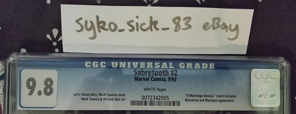Sabretooth (1993) #1 - #4 (Full OG Set) CGC 9.8 Marvel / X-Men / Wolverine - Image 4 of 4