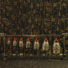 Rare Collectable Musical Meditation Gong with 7 Ornate Bells With Dragon Design