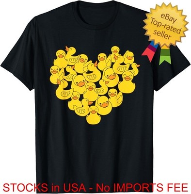 Duck Heart Symbol Love T-Shirt Funny Duck Lover Gift Cotton Unisex S-4XL