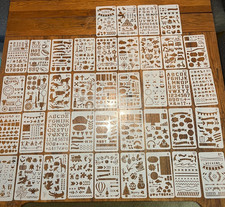 Lot of 40 Craft STENCILS Sets, Letters Numbers Shapes Animals Weather Sports