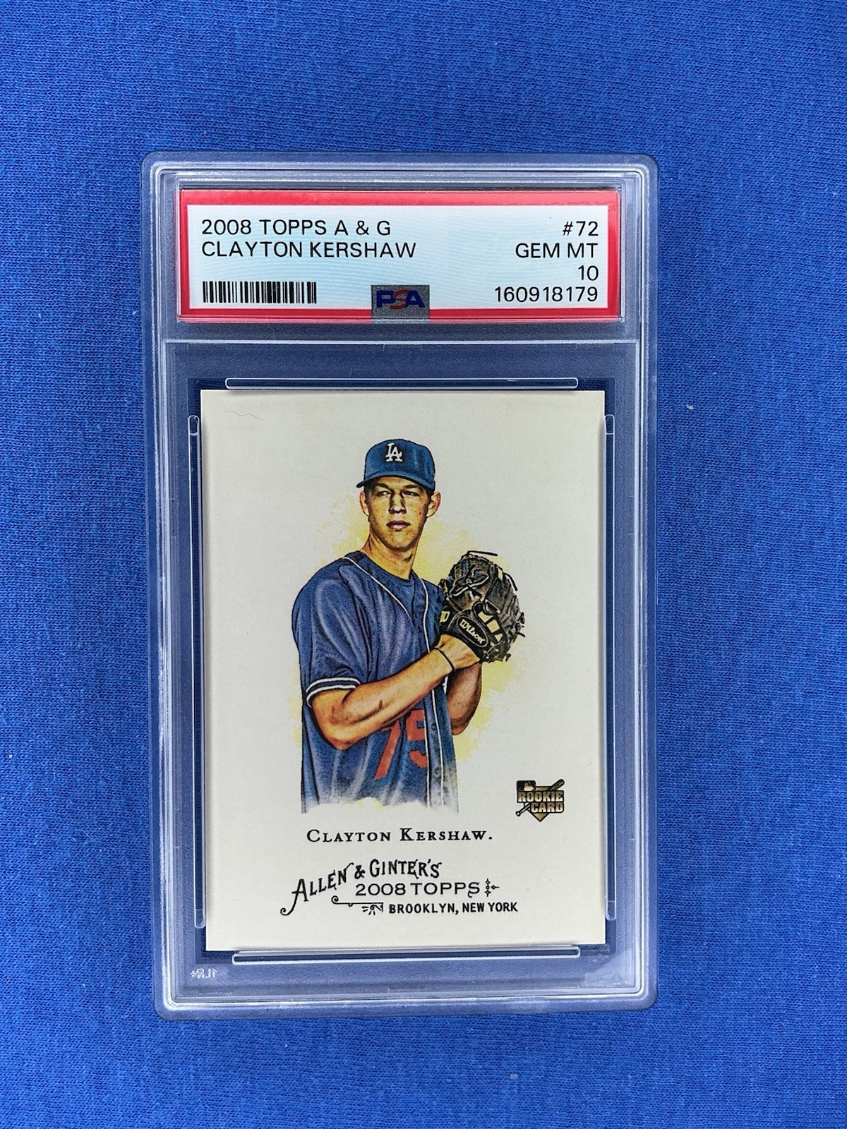 2008 Topps Allen & Ginter Clayton Kershaw Rookie #72 PSA 10 Los Angeles Dodgers