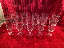 Set of 10 Princess House Heritage 6 oz Parfait glasses. # 423, 6 1/8 " high 