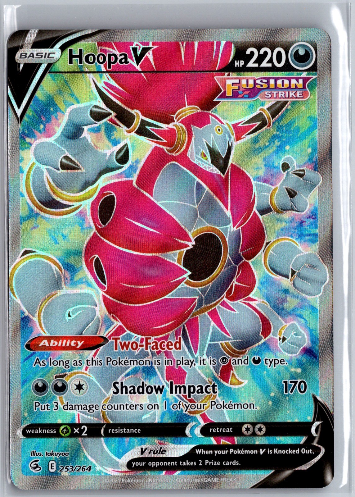 Hoopa V 253/264 Ultra Rare Fusion Strike Pokemon Holo Near Mint