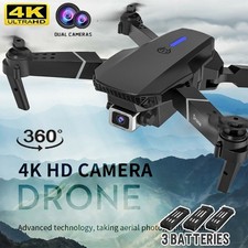 Faltbare Mini Drohne mit HD Kamera Drone WiFi FPV 4-Achsen Drone 3 AKKU