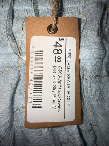 SURF GYPSY Damen himmelblau Baumwolle Küste Cowgirl Bohemian glänzend Minirock Gr. M - Bild 2 von 5