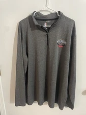 New Orleans Pelicans NBA Quarter Zip Long Sleeve Shirt Gray Polyester XXL Good