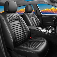 Mazda 3 2009-2025 Full Black Leather Seat Covers Waterproof Breathable Airbag Mazda 3 2009-2025 Full Black Leather Seat Covers Waterproof Breathable Airbag