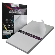 50 Sheets Double Sided Glossy Inkjet Paper, 8.5 x 11, 220 GSM, Photo Print