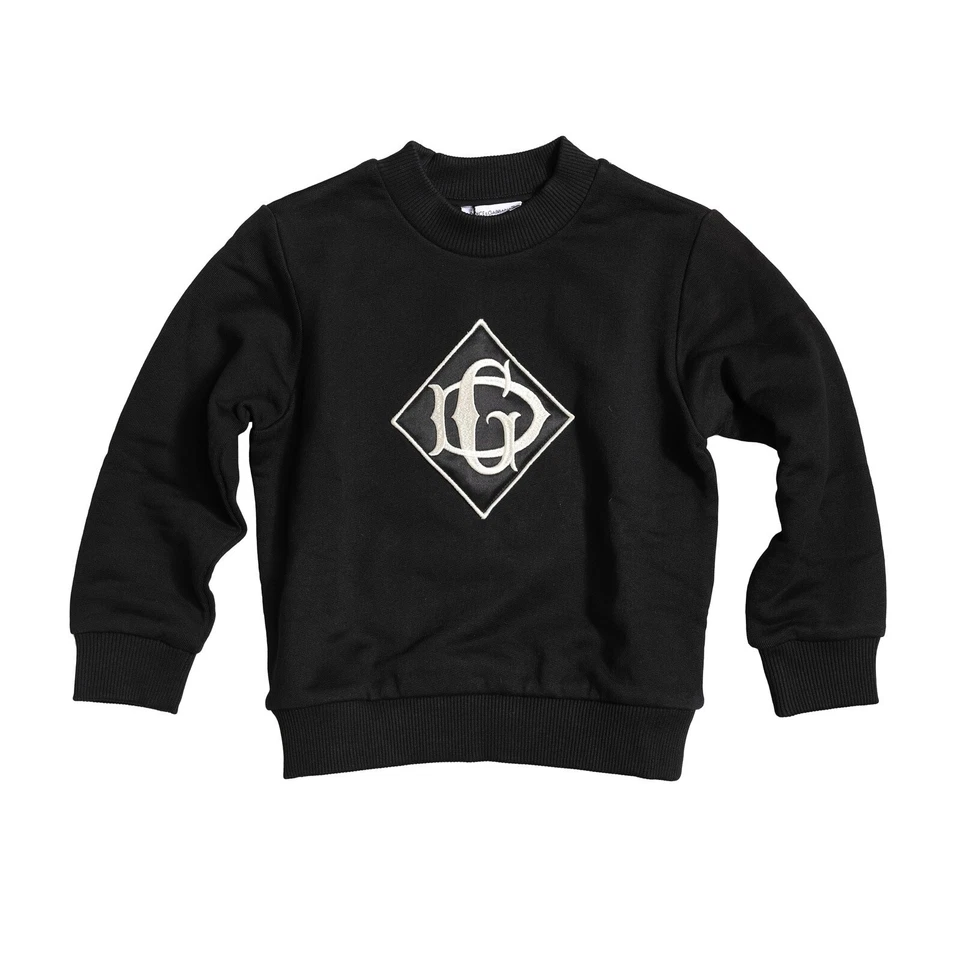 Pull enfant DOLCE & GABBANA noir logo DG coton col rond garçons s.... - Photo 1/4