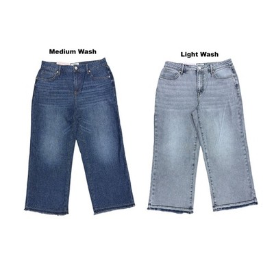 Edited by Hunter McGrady Women's High-Rise Relaxed Fit Wide Leg Crop Jeans