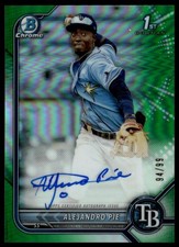 2022 Bowman #CPA-AP Alejandro Pie Chrome Prospects Auto Green Refractor /99