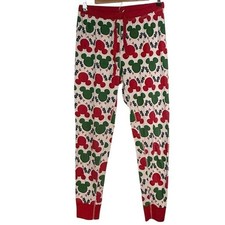 Hanna Andersson Disney Collection Mickey Holiday PJ Pant Size M Green Red