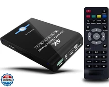 4K Ultra HD Media Player and HDD Enclosure 2-in-1 - Play H.265/HEVC H.264/AVC