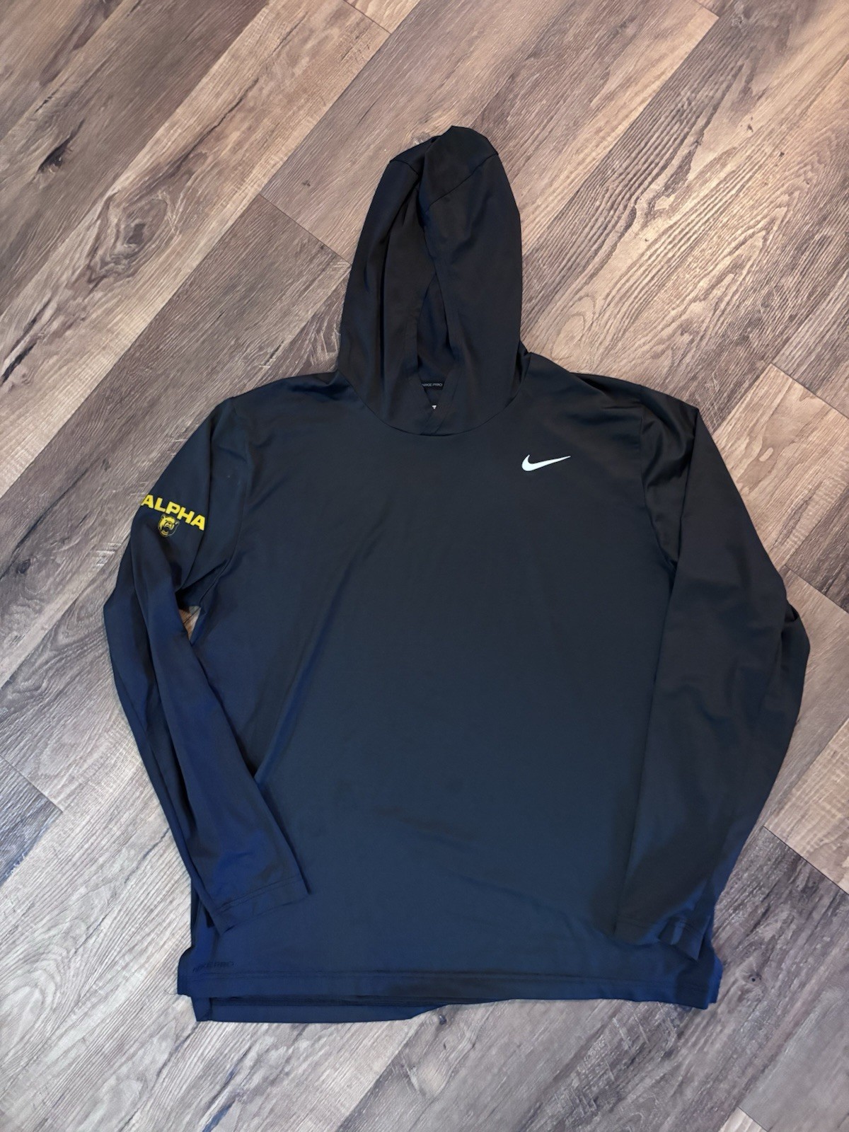 SACAI X NIKE Felpa con cappuccio Nike Alpha calcio Baylor Bears emessa dalla squadra taglia XL