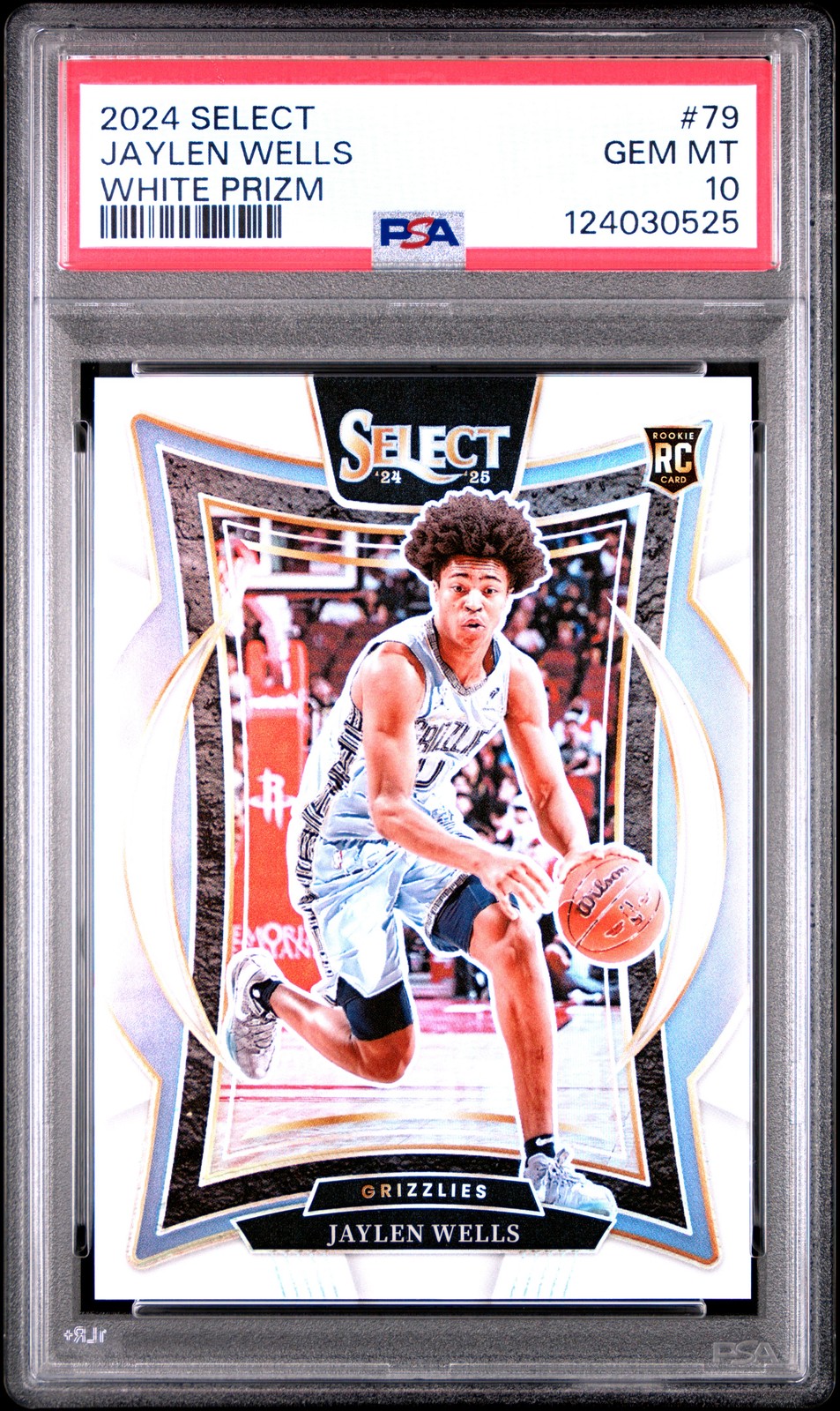 2024 PANINI SELECT WHITE PRIZM #79 JAYLEN WELLS ROOKIE RC 80/149 PSA 10